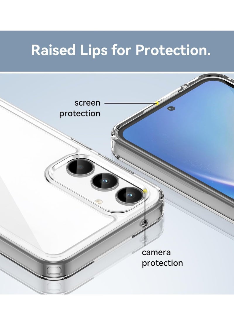 BORTONY Samsung Galaxy S24 Case Crystal Clear Flexible Soft TPU Shockproof Protective Case Cover for Samsung Galaxy S24 6.2 inch - Image 3