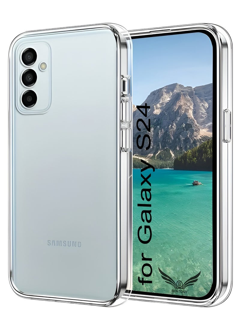 BORTONY Samsung Galaxy S24 Case Crystal Clear Flexible Soft TPU Shockproof Protective Case Cover for Samsung Galaxy S24 6.2 inch - Image 1