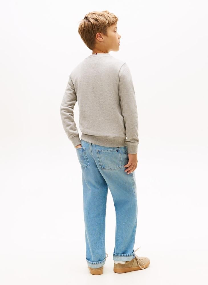 تومي هيلفيغر سويت شيرت أطفال من تومي بطبعة باهتة - Image 2