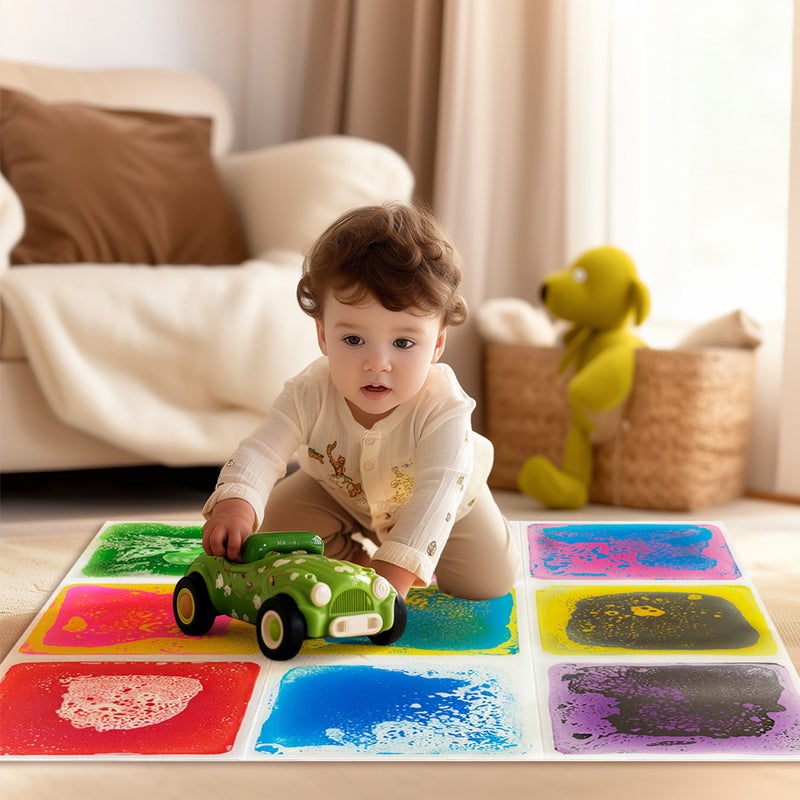 30Cm Liquid Floor Tiles Kidsren'S Puzzle Liquid Colored Brick Floor Mat Sensory Mat - Image 4