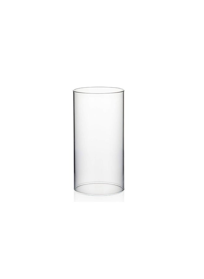 WGVI Hurricane Candle Holder Sleeve, Wide 4", Height 6", Clear Glass Cylinder Open Both Ends, Chimney Tube, Open Ended Candle Shade, 1 Piece - Image 1