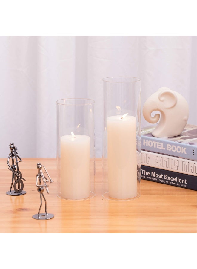 WGVI Hurricane Candle Holder Sleeve, Wide 4", Height 6", Clear Glass Cylinder Open Both Ends, Chimney Tube, Open Ended Candle Shade, 1 Piece - Image 5