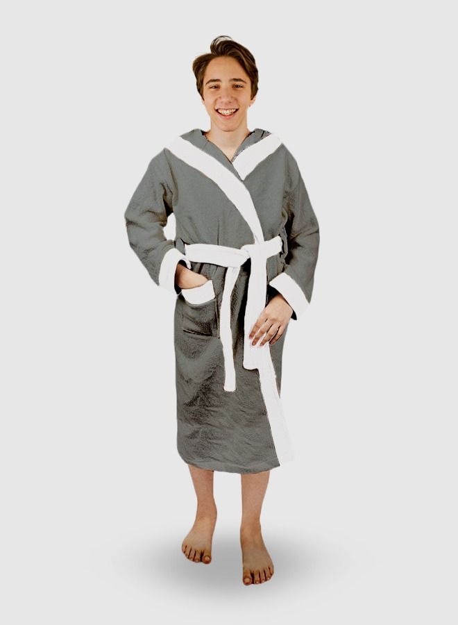 Banotex Boys' bathrobe with hood, multiple sizes and colors - Image 1