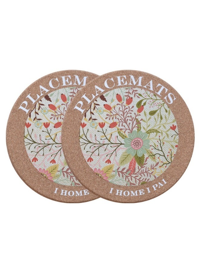 Beauenty 2-piece set, non-slip, waterproof, scalding-proof and heat-insulating cork pad