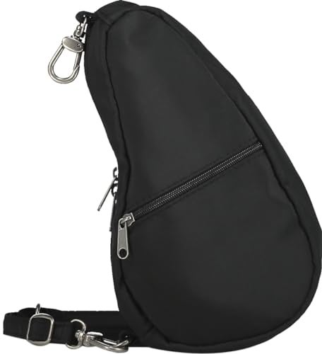 AmeriBag 8" Microfiber Crossbody Sling Baglett (Black) - Image 2