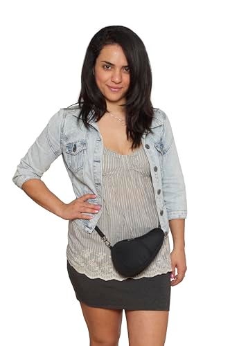AmeriBag 8" Microfiber Crossbody Sling Baglett (Black) - Image 5