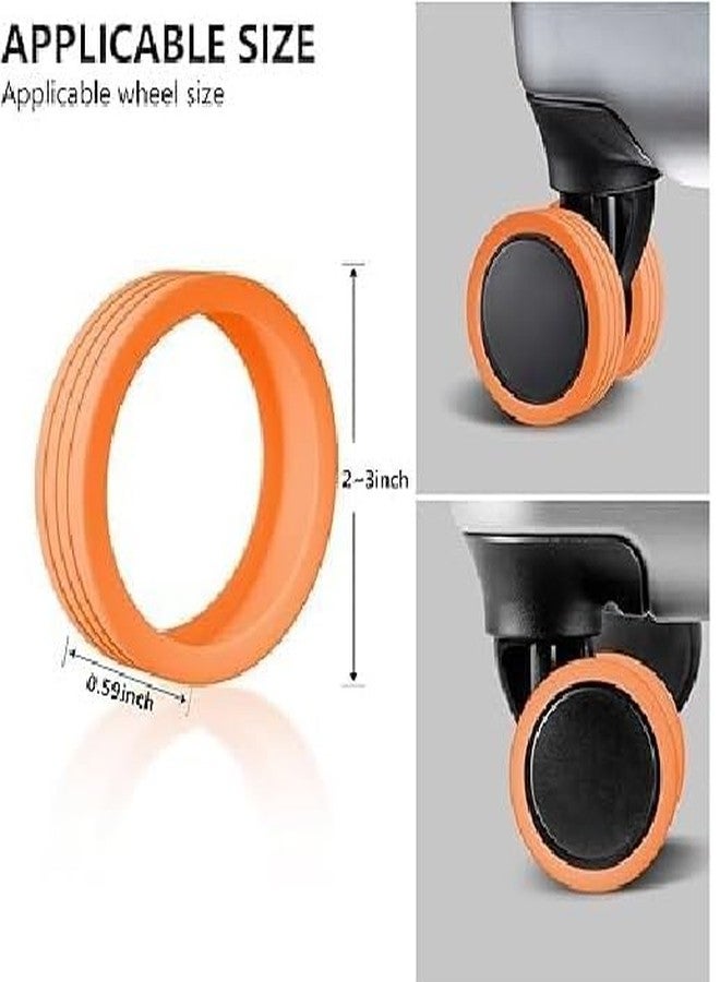 CAZINA Luggage Wheel Silicone Protector Cover Trolley Wheel Cover Silicone Shock Absorption Wheel Cover for Trolley Bag Suitcase Wheel Cover Silicone for Most 8 Spinner Wheel Bag/Chair (Pack of 24) - Image 3