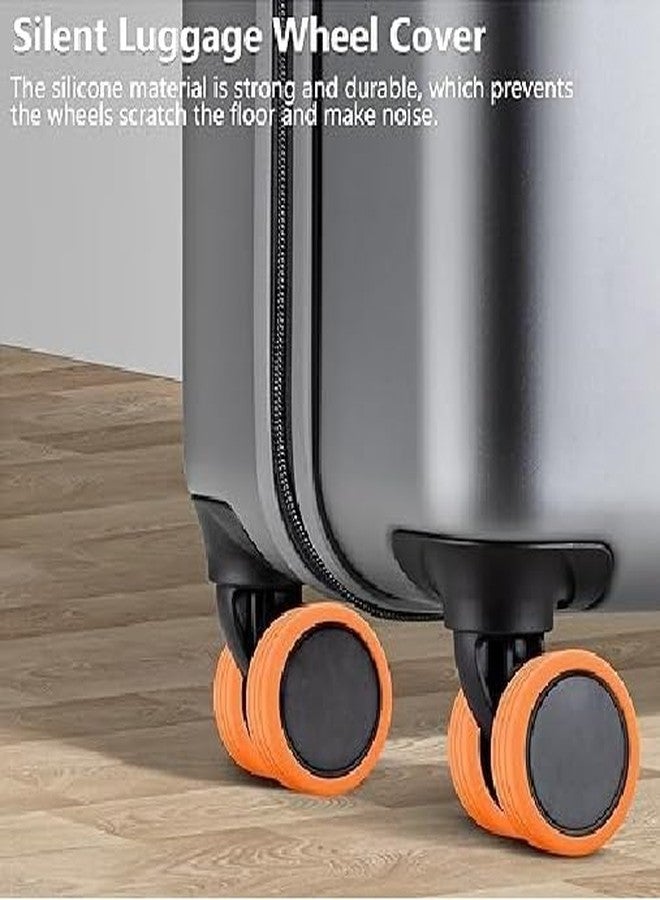 CAZINA Luggage Wheel Silicone Protector Cover Trolley Wheel Cover Silicone Shock Absorption Wheel Cover for Trolley Bag Suitcase Wheel Cover Silicone for Most 8 Spinner Wheel Bag/Chair (Pack of 24) - Image 5