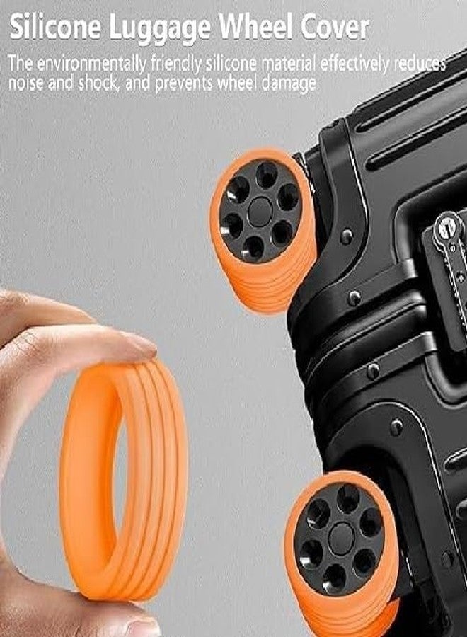 CAZINA Luggage Wheel Silicone Protector Cover Trolley Wheel Cover Silicone Shock Absorption Wheel Cover for Trolley Bag Suitcase Wheel Cover Silicone for Most 8 Spinner Wheel Bag/Chair (Pack of 24) - Image 4