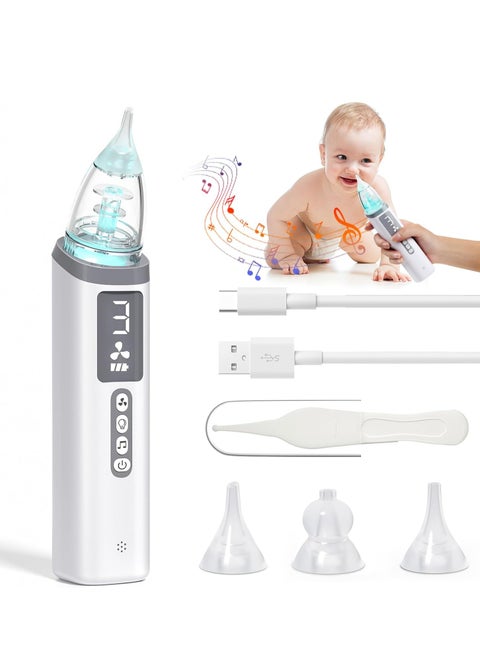 Nasal Aspirator for Baby, Baby Essentials,Nose Suction for Baby, Baby Nasal Aspirator, Automatic Nose Cleaner with 3 Silicone Tips