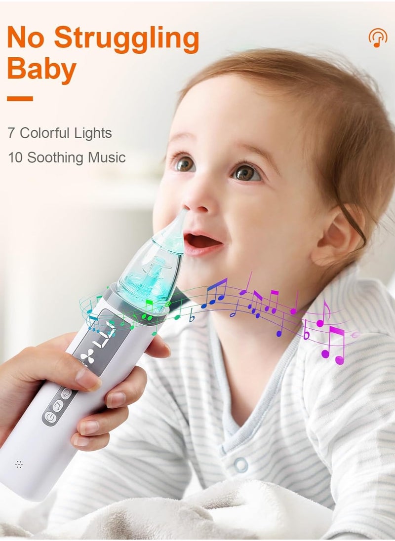 Nasal Aspirator for Baby, Baby Essentials,Nose Suction for Baby, Baby Nasal Aspirator, Automatic Nose Cleaner with 3 Silicone Tips