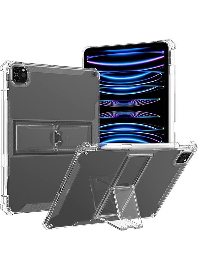 erorex Clear Stand Case For Ipad Air 13 Inch M2 2024 Ipad Pro 12.9 Case 6Th 5Th 4Th 3Rd Generation 2022 2021 2020 2018 With Pencil Holder Kickstand Anti Yellow Transparent Soft Tpu Back Cover - Image 1