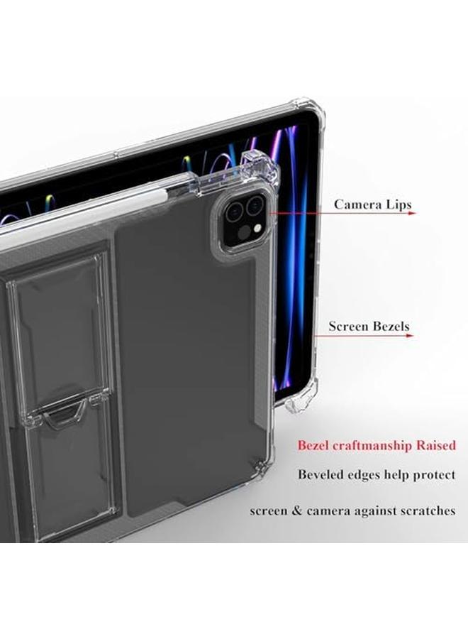 erorex Clear Stand Case For Ipad Air 13 Inch M2 2024 Ipad Pro 12.9 Case 6Th 5Th 4Th 3Rd Generation 2022 2021 2020 2018 With Pencil Holder Kickstand Anti Yellow Transparent Soft Tpu Back Cover - Image 5
