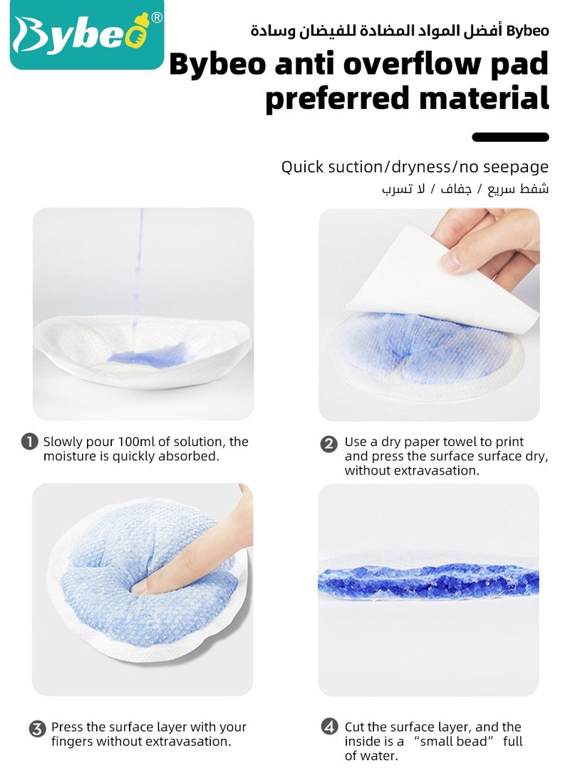 Bybeo 100 Count Disposable Nursing Pads For Breastfeeding, Ultra-Thin and Super-absorbent Breast Pads, Soft and Breathable Feeding Pads, 3D Shape Nipple covers, Individually Packaged - Image 5