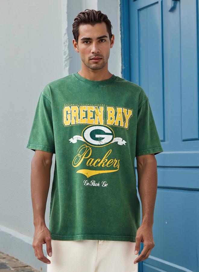 اس بي كاركترز تشيرت بياقة ضيقة وأكمام قصيرة وطبعات جرافيك - Image 1