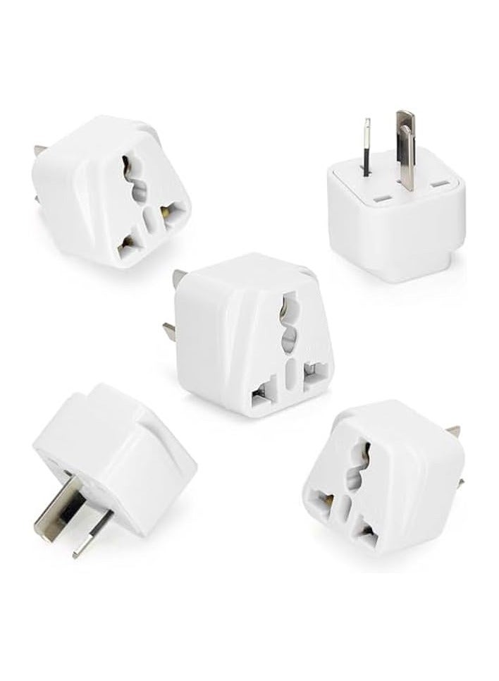 erorex 5 PCS Australia Plug Adapter, Universal Travel Plug Adapter Converts all TYPE G Plugs from United Kingdom UK Singapore and etc (White)  - Image 1