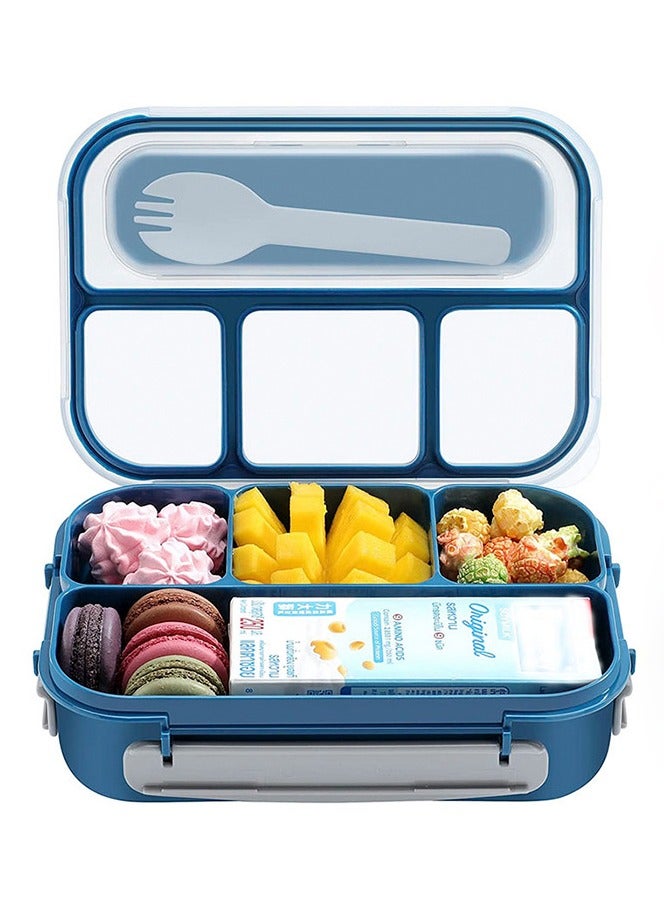 ZEPONOVA Lunch Box Kid and Adult Office Bento Box 1300ML food Containers, 4 Compartment leak proof Microwave & Dishwasher & Freezer Safe, BPA Free - Image 1