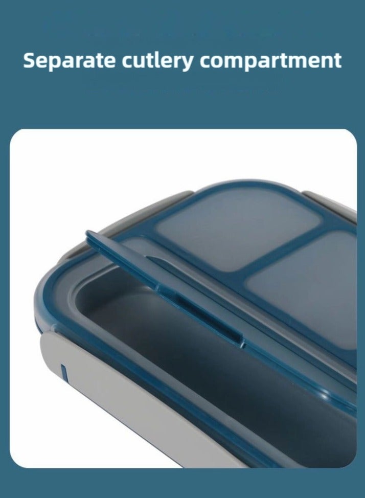 ZEPONOVA Lunch Box Kid and Adult Office Bento Box 1300ML food Containers, 4 Compartment leak proof Microwave & Dishwasher & Freezer Safe, BPA Free - Image 4