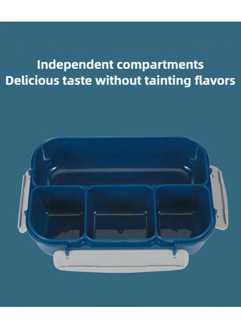 ZEPONOVA Lunch Box Kid and Adult Office Bento Box 1300ML food Containers, 4 Compartment leak proof Microwave & Dishwasher & Freezer Safe, BPA Free - Image 5