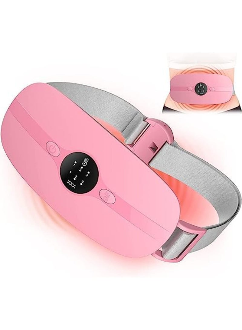Luckam Period Heating Pad, Portable Electric Waist Belt with 3 Heat Levels and 3 Vibration Massage Modes Fast Heating Wrap Belt for Cramps Back Pain Relief Women and Girl - Image 1