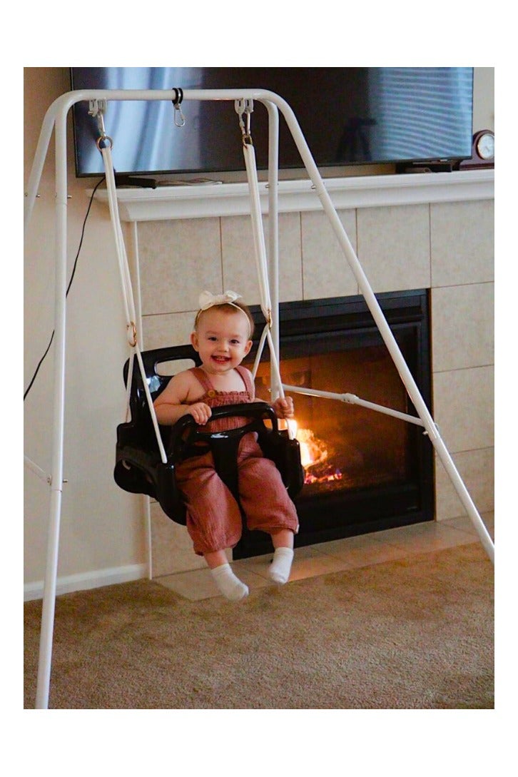 Chase Up 2 in 1 Toddler Swing ＆ Jumper, Swing Set for Indoor/Outdoor, Baby Jumpers and Bouncers, Easy to Assemble & Store, Suitable for Aged 6 Months to 10 Years Old (black) - Image 2