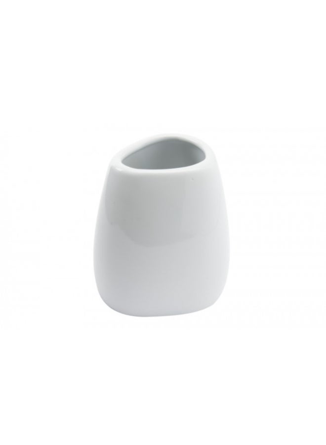 Five Simply Smart Colorama Elegant Design Ceramic Bathroom Tumbler White 9.5 x 8.5 x 7.5 cm 138014I - Image 2
