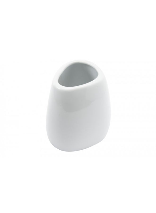 Five Simply Smart Colorama Elegant Design Ceramic Bathroom Tumbler White 9.5 x 8.5 x 7.5 cm 138014I - Image 3