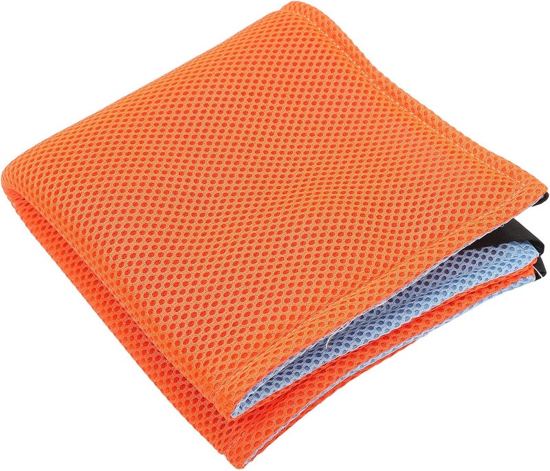 Cat Hammock Hanging Bed for Cage with Breathable Mesh Fabric, Double-Sided Sleeping Nest for Cats, Medium Size Orange and Blue, Indoor Pet Resting Hammock - Image 1