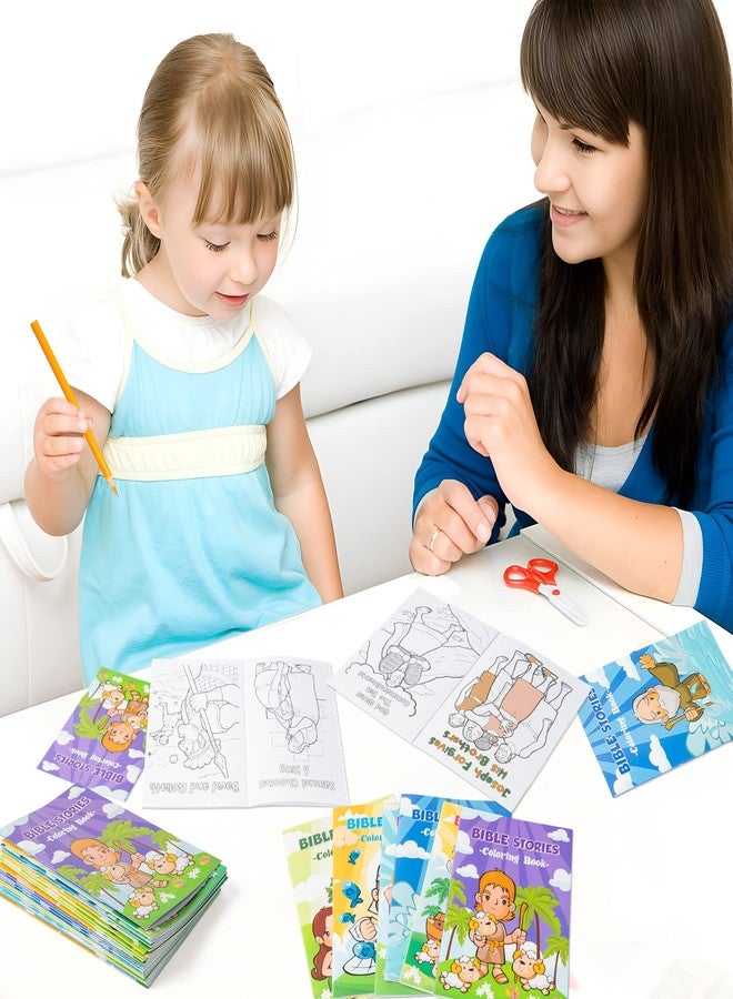 Zainpe 24Pcs Christian Bible Stories Coloring Books for Kids Bible Study Easter Theme DIY Art Drawing Book Jesus Noah's Ark Pattern Color Booklets Party Favors Supplies Birthday Gift Goodie Bag Filler - Image 5