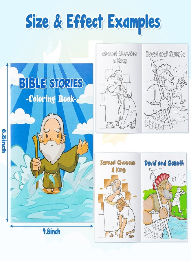 Zainpe 24Pcs Christian Bible Stories Coloring Books for Kids Bible Study Easter Theme DIY Art Drawing Book Jesus Noah's Ark Pattern Color Booklets Party Favors Supplies Birthday Gift Goodie Bag Filler - Image 2