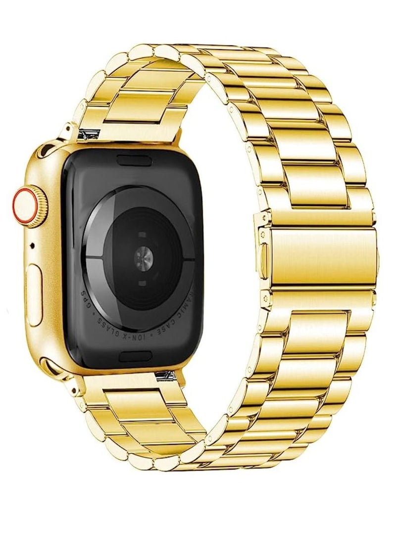 Zoom Plus Bluetooth Call Stainless Steel Sports Fitness Tracker Water Resistant Smartwatch For IOS Android - Gold - Image 2
