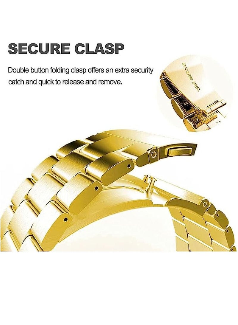 Zoom Plus Bluetooth Call Stainless Steel Sports Fitness Tracker Water Resistant Smartwatch For IOS Android - Gold - Image 3