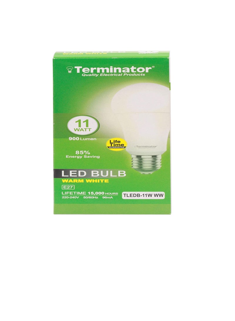 Terminator LED Bulb 11W Warm White E-27 TLEDB-11W-WW ESMA Approved Terminator - Image 2