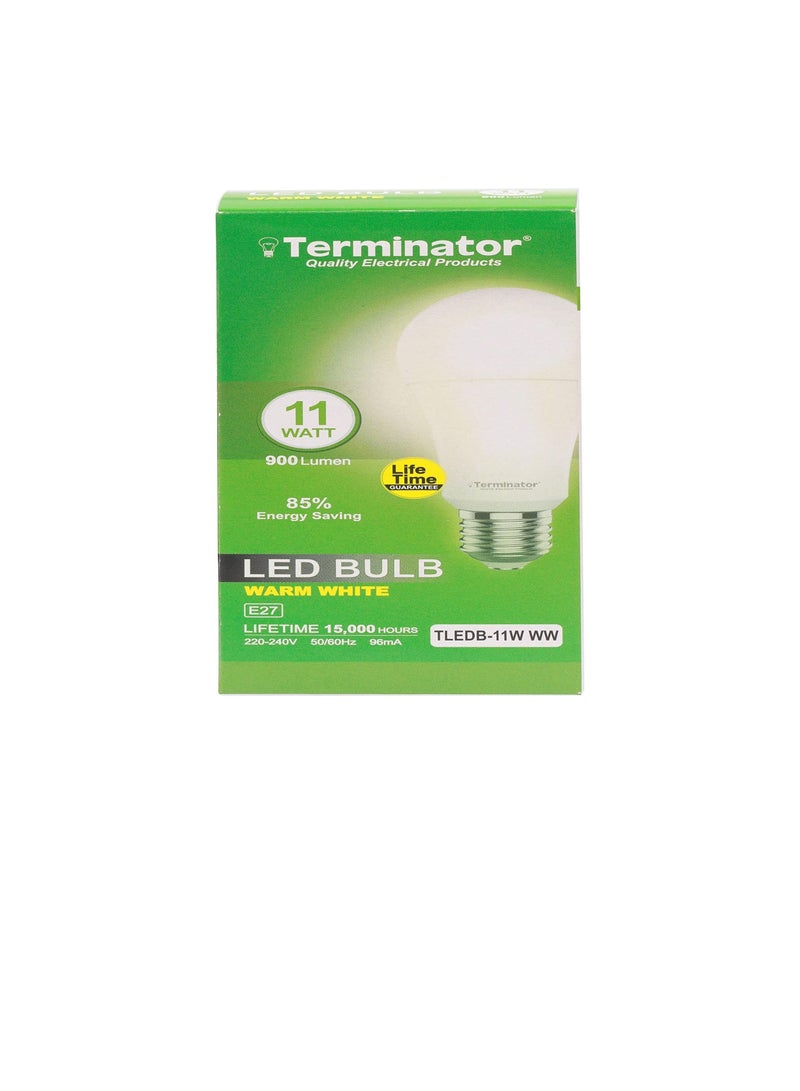 Terminator LED Bulb 11W Warm White E-27 TLEDB-11W-WW ESMA Approved Terminator - Image 1