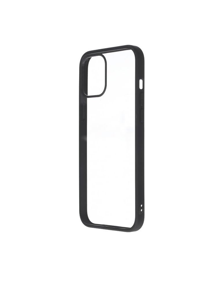 Transparent Silicone Back Cover with Colored Edges for Iphone 12 Pro Max - Black - Image 2