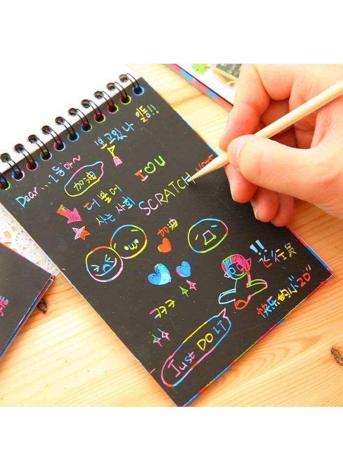 Luckypen Magic Notebook Rainbow Scraping 10 Leaves 20*28  - Image 2