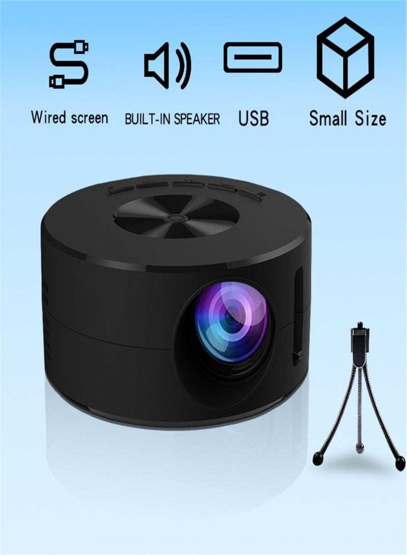 1080P HD Portable Mini Projector - Home and Outdoor Use, Phone Screen Mirroring, Includes 5V 2A Charging Cable  - Image 2