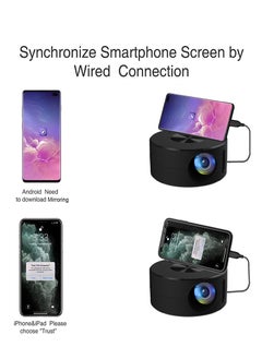 Generic 1080P HD Portable Mini Projector - Home and Outdoor Use, Phone Screen Mirroring, Includes 5V 2A Charging Cable  - Image 3