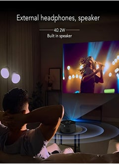 Generic 1080P HD Portable Mini Projector - Home and Outdoor Use, Phone Screen Mirroring, Includes 5V 2A Charging Cable  - Image 5