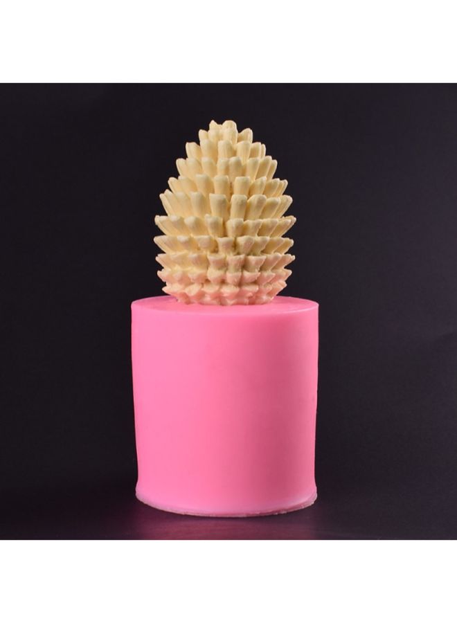 NIBEMINENT 3D Pinecone Shaped Fondant Silicone Mould Pink 8 x 5.8centimeter  - Image 3
