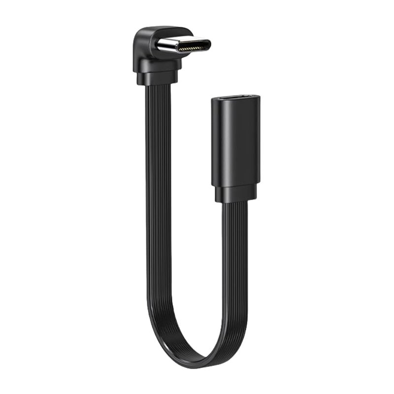كابل تمديد USB C برأس منحني واحد/مستقيم، سرعة نقل بيانات 480 ميجابت في الثانية، كابل بيانات قصير للأجهزة اللوحية والهواتف وأجهزة الكمبيوتر المحمولة - Image 1