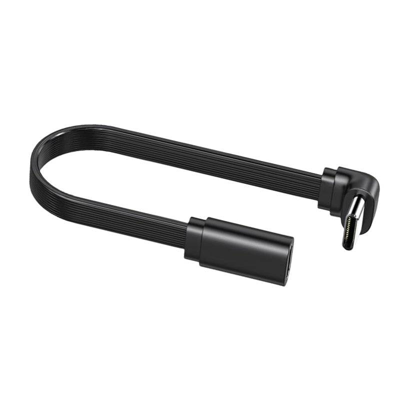 كابل تمديد USB C برأس منحني واحد/مستقيم، سرعة نقل بيانات 480 ميجابت في الثانية، كابل بيانات قصير للأجهزة اللوحية والهواتف وأجهزة الكمبيوتر المحمولة - Image 5