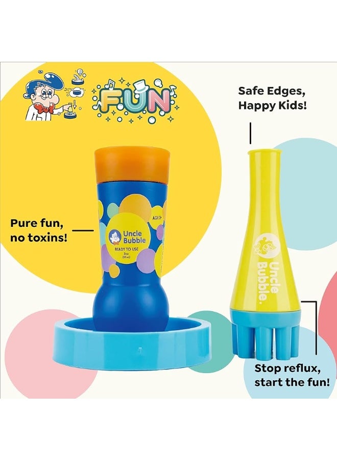 Uncle Bubble جهاز نفخ الفقاعات للأطفال والرضع، جهاز نفخ الفقاعات المصغر من أونكل بابل يصنع آلاف الفقاعات بسهولة، لعبة خارجية متينة - Image 4