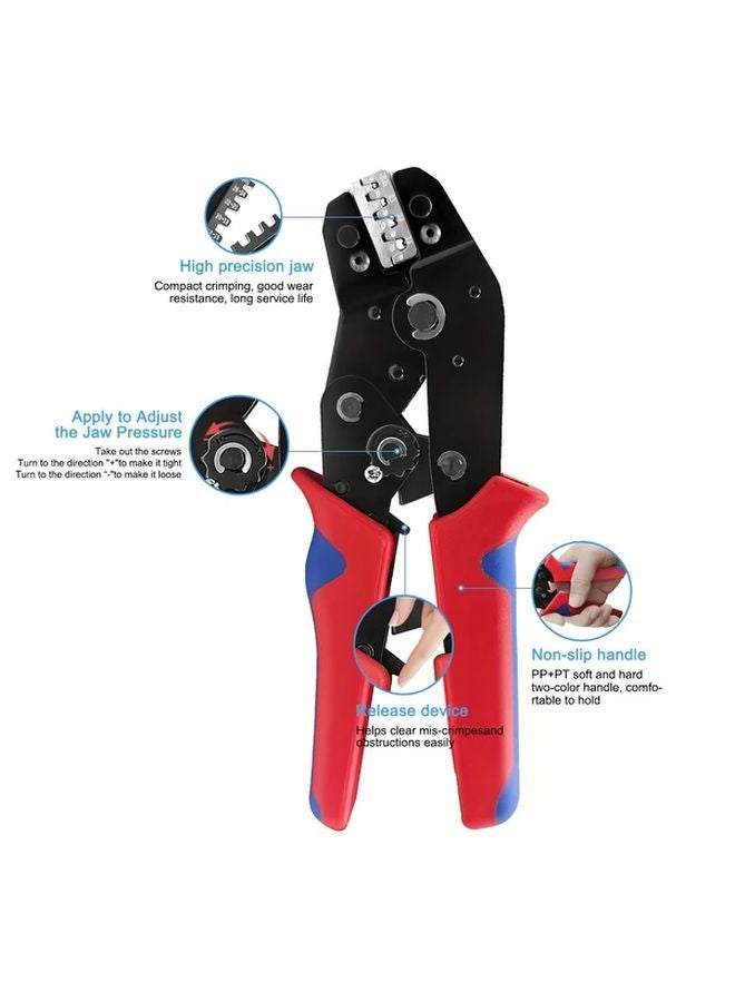 Yrsn 58b7j Professional Crimping Tool Kit With 7 Interchangeable Jaw Sets For Insulated Non Insulated Reed Dupont Photovoltaic Terminals - Image 5