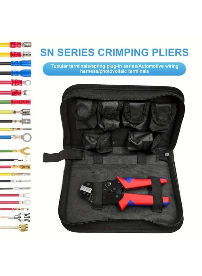 Yrsn 58b7j Professional Crimping Tool Kit With 7 Interchangeable Jaw Sets For Insulated Non Insulated Reed Dupont Photovoltaic Terminals - Image 3