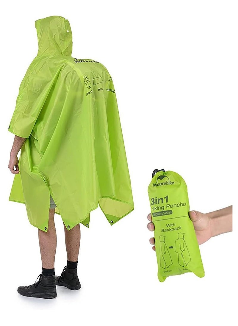 Naturehike 20D Triple Canopy Poncho - Waterproof Outdoor Rain Poncho for Hiking, Camping, and Travel  - Image 1