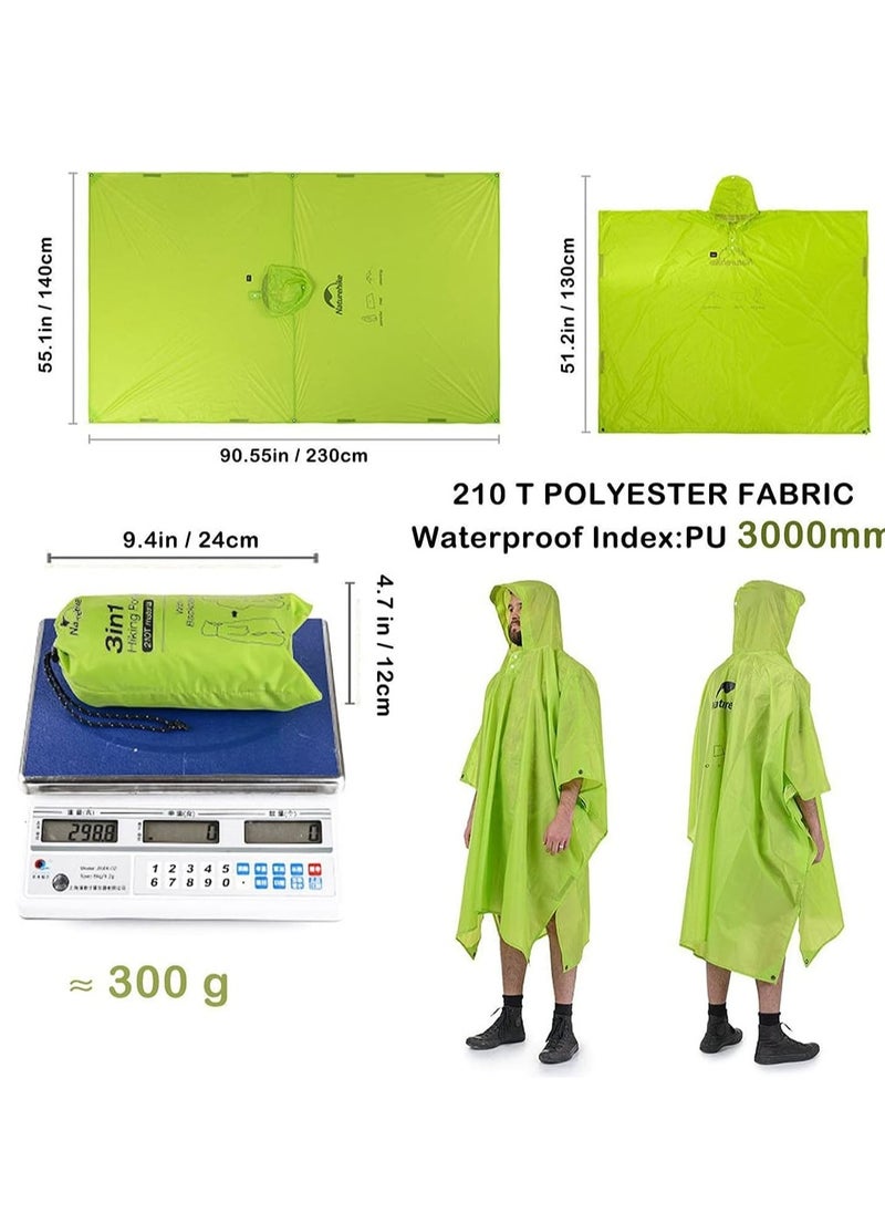 Naturehike 20D Triple Canopy Poncho - Waterproof Outdoor Rain Poncho for Hiking, Camping, and Travel  - Image 4
