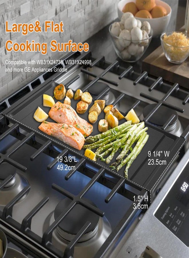 NECEG UPGRADED WB31X24738 Cast Iron Griddle Replacement for GE Gas Range, 9×19.5 Inch Nonstick Center Griddle, Food Grade Flat Cooktop Plate for GE Stove Parts - Image 4