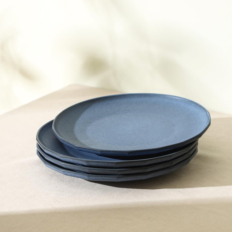 Stone Lain Rio 4Piece Dinner Plate Set Stoneware Blue - Image 5