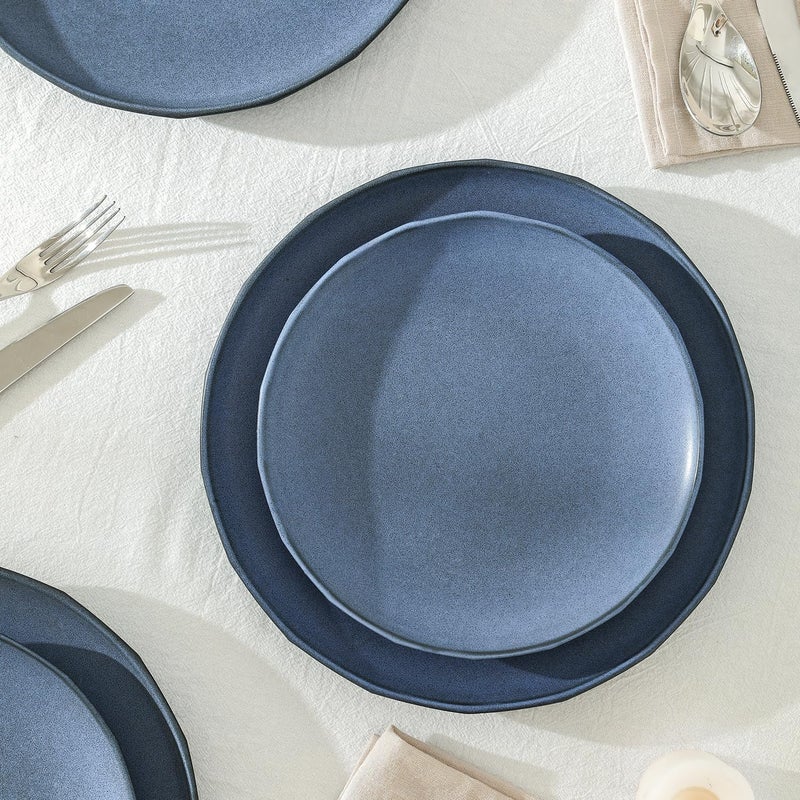 Stone Lain Rio 4Piece Dinner Plate Set Stoneware Blue - Image 2